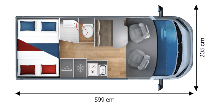 Distribució interior de la camper